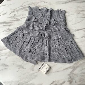 NEW Gray Knit Scarf Collar Accessory Street NWT vintage